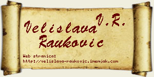 Velislava Rauković vizit kartica